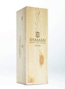 Cofanetto in legno di abete 1 bottiglia Shamàn Rosarubra